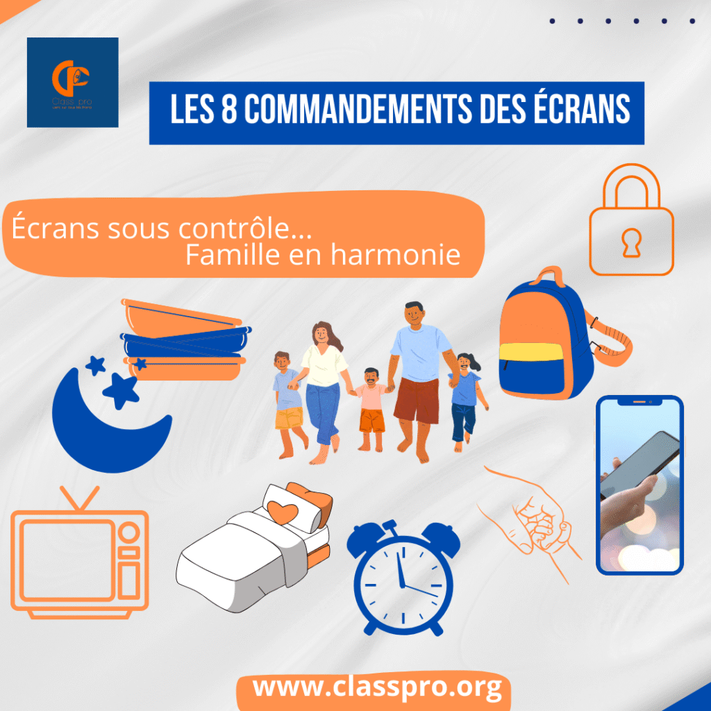 Les 8 commandements des écrans: guide pratique pour un usage équilibré en famille