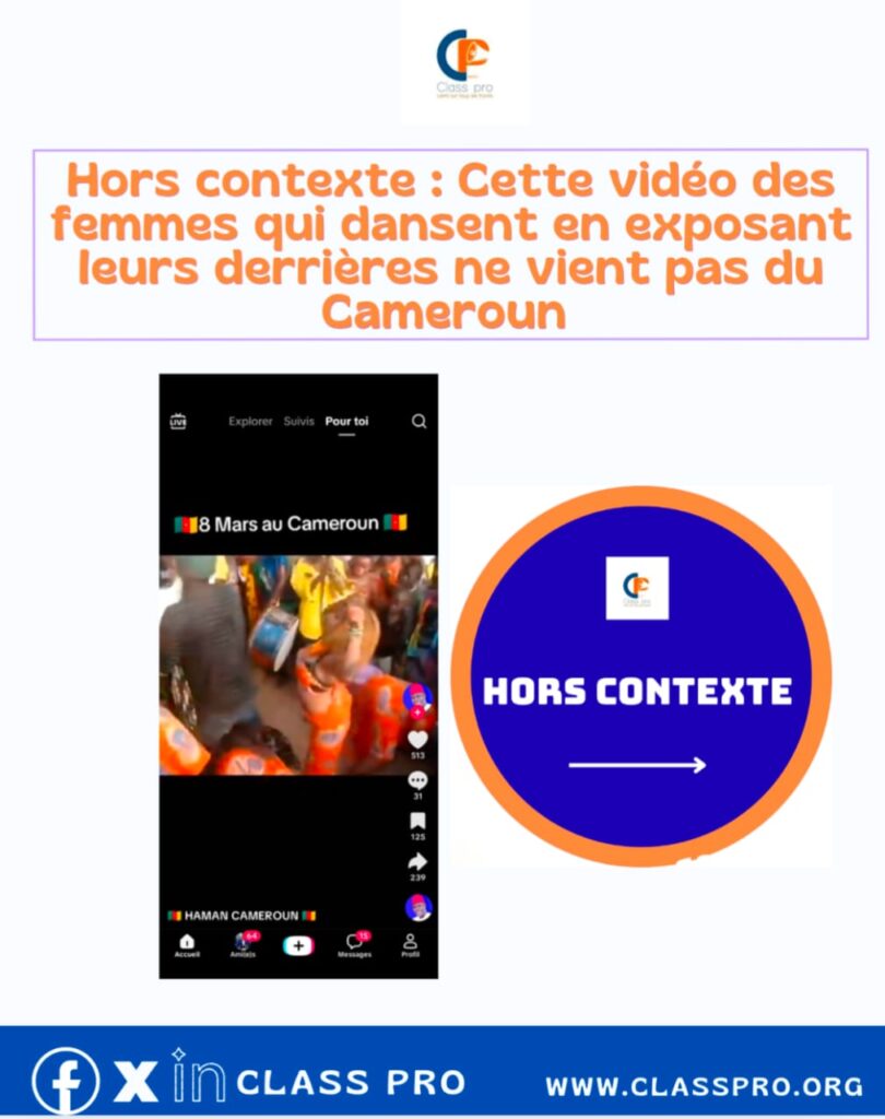 Hors contexte : Cette vidéo des femmes qui dansent en exposant leurs derrières ne vient pas du Cameroun