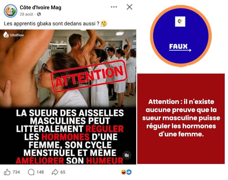 Attention : il n&rsquo;existe aucune preuve que la sueur masculine puisse réguler les hormones d&rsquo;une femme